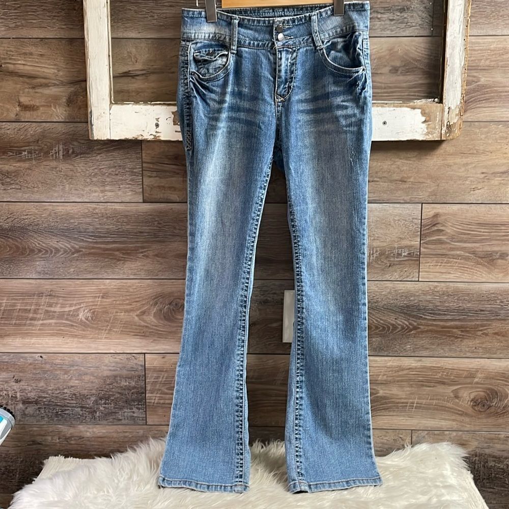 Roz & Ali Ladies Blue Jeans, Size 10, Blue Fade